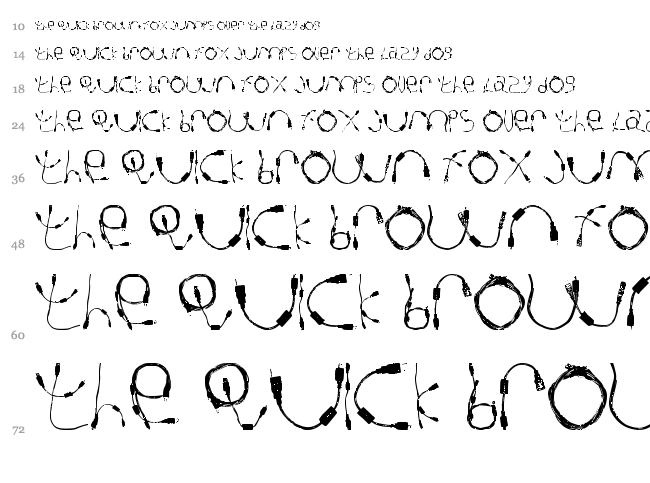 Cable Guy font waterfall